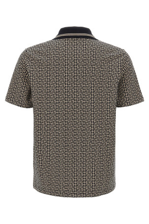 Поло BALMAIN 'PB' чорно-сіре EH1GC027BC90GFE Поло BALMAIN 'PB' чорно-сіре EH1GC027BC90GFE