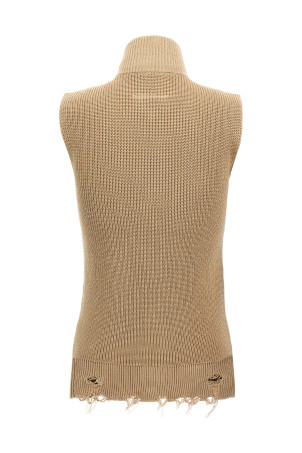 Зруйнований жилет Бежевий MM6 MAISON MARGIELA S52FB0095M13089119