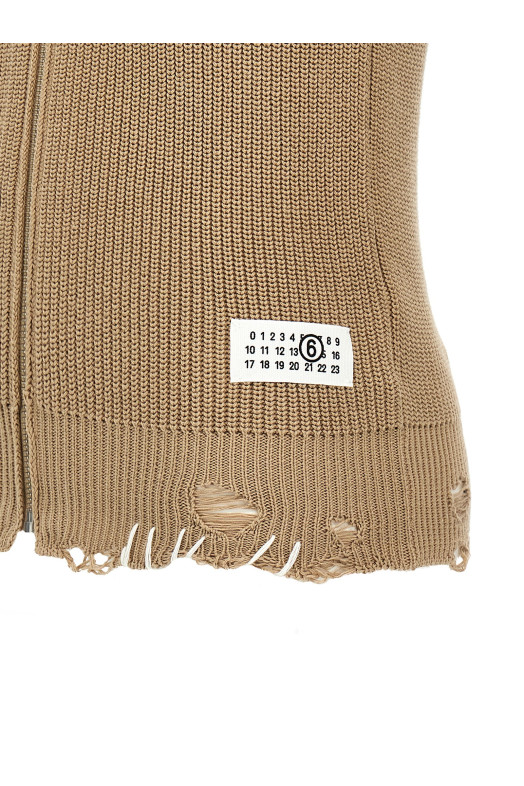 Destroyed vest Beige Destroyed vest Beige