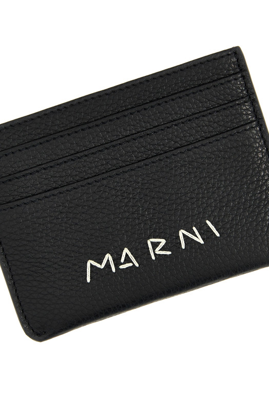 Візитниця з логотипом чорна MARNI PFMI0104U0P653300N99 Візитниця з логотипом чорна MARNI PFMI0104U0P653300N99