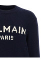 Вовняний светр з логотипом Синій BALMAIN DH1KD000KG97SAJ Вовняний светр з логотипом Синій BALMAIN DH1KD000KG97SAJ