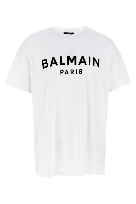 Футболка с логотипом Черно-серый BALMAIN EH1EG010BB73GAB Футболка с логотипом Черно-серый BALMAIN EH1EG010BB73GAB