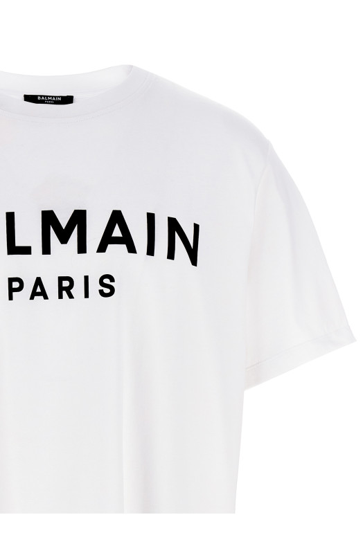 Футболка с логотипом Черно-серый BALMAIN EH1EG010BB73GAB Футболка с логотипом Черно-серый BALMAIN EH1EG010BB73GAB