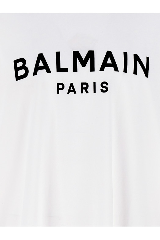 Футболка с логотипом Черно-серый BALMAIN EH1EG010BB73GAB Футболка с логотипом Черно-серый BALMAIN EH1EG010BB73GAB