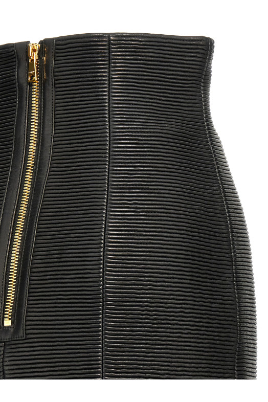 Спідниця BALMAIN 'HW Rolled' Чорна EF1LA495LC620PA Спідниця BALMAIN 'HW Rolled' Чорна EF1LA495LC620PA