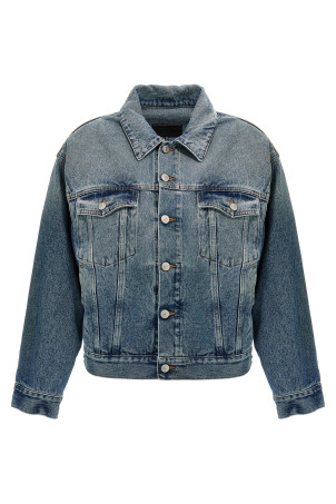 Джинсовая куртка с вырезом Синий MM6 MAISON MARGIELA S52AM0308M30018965 Джинсовая куртка с вырезом Синий MM6 MAISON MARGIELA S52AM0308M30018965