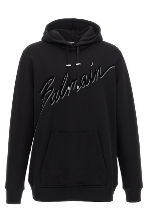 Бархатная толстовка с логотипом Черный BALMAIN EH1JT047BC86EAP Бархатная толстовка с логотипом Черный BALMAIN EH1JT047BC86EAP