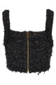 Твідовий топ з люрексом Чорний BALMAIN EF1AB053KB19EAD Твідовий топ з люрексом Чорний BALMAIN EF1AB053KB19EAD
