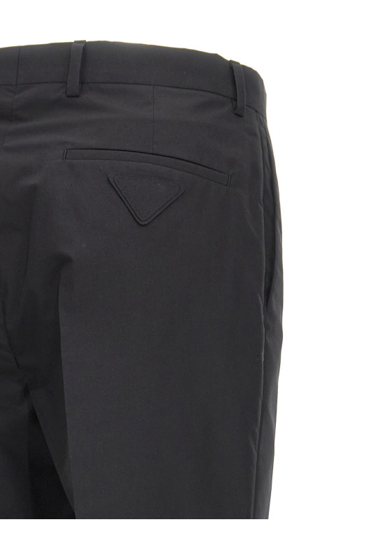 Хлопковые брюки tec Черный PRADA UP0313SOOO16A6F0002 Хлопковые брюки tec Черный PRADA UP0313SOOO16A6F0002