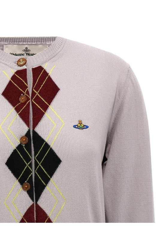 Многоцветный кардиган VIVIENNE WESTWOOD 'Argyle' 1803005RY003DP401 Многоцветный кардиган VIVIENNE WESTWOOD 'Argyle' 1803005RY003DP401