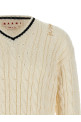'V' neckline sweater White 'V' neckline sweater White