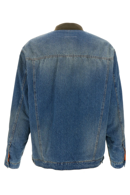 Біматеріальна куртка-бомбер Різнобарвна MM6 MAISON MARGIELA SH0AM0044MTN038961 Біматеріальна куртка-бомбер Різнобарвна MM6 MAISON MARGIELA SH0AM0044MTN038961