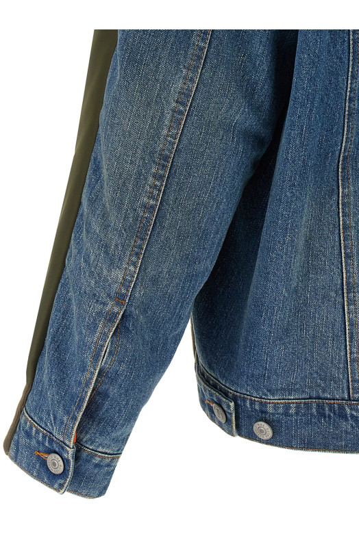 Біматеріальна куртка-бомбер Різнобарвна MM6 MAISON MARGIELA SH0AM0044MTN038961 Біматеріальна куртка-бомбер Різнобарвна MM6 MAISON MARGIELA SH0AM0044MTN038961