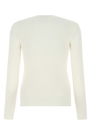 Ivory stretch viscose sweater ALEXANDER MCQUEEN (688382Q1AYT) Ivory stretch viscose sweater ALEXANDER MCQUEEN (688382Q1AYT)