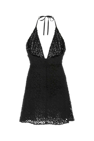 Черное мини-платье из крепа Черное SAINT LAURENT (708354Y5F69) Черное мини-платье из крепа Черное SAINT LAURENT (708354Y5F69)