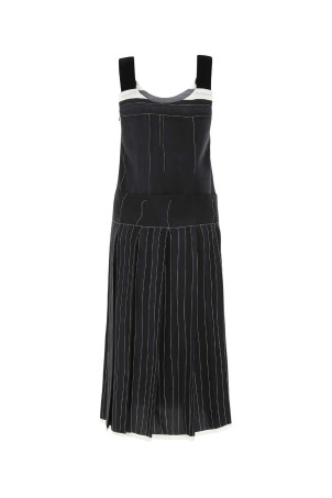 Шовкове плаття з принтом Чорне PRADA (P3G58S22110R2) Шовкове плаття з принтом Чорне PRADA (P3G58S22110R2)