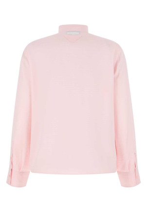 Пастельно-розовая креповая рубашка PRADA (P472FS221109A) Пастельно-розовая креповая рубашка PRADA (P472FS221109A)