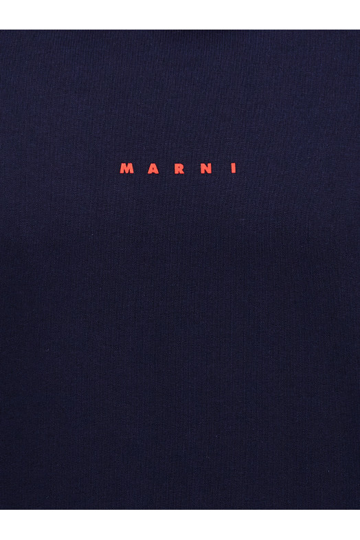 Толстовка с принтом логотипа Синий MARNI FUMU0073P8USCU87LOB95 Толстовка с принтом логотипа Синий MARNI FUMU0073P8USCU87LOB95