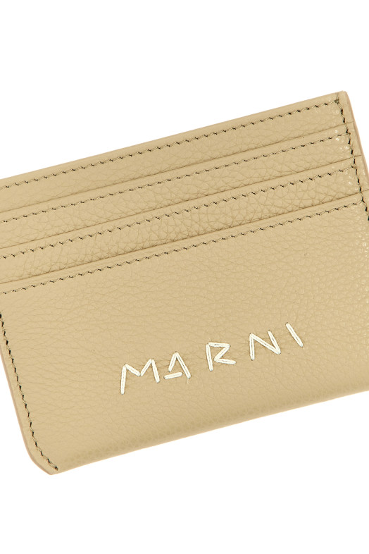 Візитниця з логотипом Бежева MARNI PFMI0104U0P653300W74 Візитниця з логотипом Бежева MARNI PFMI0104U0P653300W74