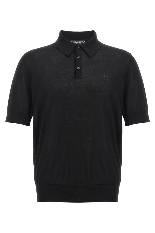 Трикотажна сорочка поло Чорна DOLCE & GABBANA GXZ02ZJBSK3N0000 Трикотажна сорочка поло Чорна DOLCE & GABBANA GXZ02ZJBSK3N0000
