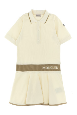 Платье из пике Белый MONCLER ENFANT K19548I00001899YV050 Платье из пике Белый MONCLER ENFANT K19548I00001899YV050