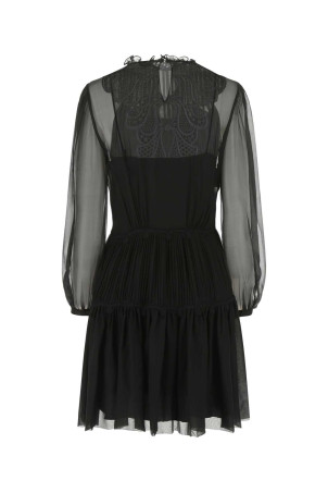 Чорна міні-сукня з шифону ALBERTA FERRETTI (04590114) Чорна міні-сукня з шифону ALBERTA FERRETTI (04590114)
