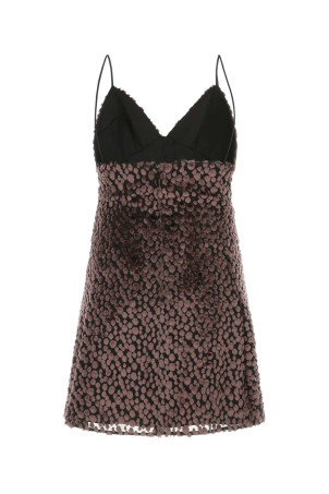 Two-tone velvet mini dress SAINT LAURENT (665640Y5F69) Two-tone velvet mini dress SAINT LAURENT (665640Y5F69)