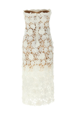 Сукня з мережива макраме Біла ERMANNO SCERVINO D462Q340UZG14300 Сукня з мережива макраме Біла ERMANNO SCERVINO D462Q340UZG14300