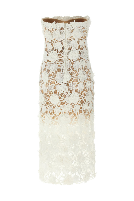 Macramé lace dress White Macramé lace dress White