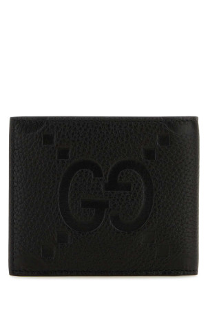 Black Jumbo GG leather wallet Black GUCCI (739475AABY0) Black Jumbo GG leather wallet Black GUCCI (739475AABY0)