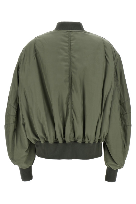 Нейлоновая куртка-бомбер Зеленый THE ATTICO 250WCB00070828