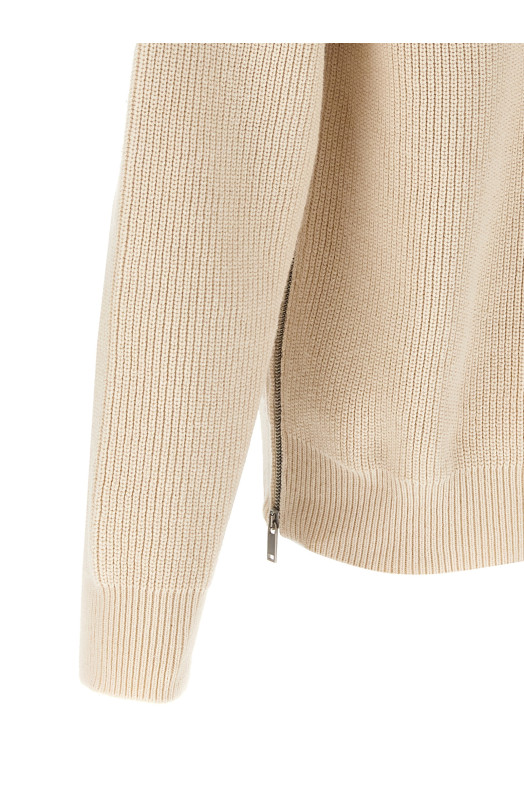Светр на блискавці Бежевий JIL SANDER J47GP0164J15365102 Светр на блискавці Бежевий JIL SANDER J47GP0164J15365102