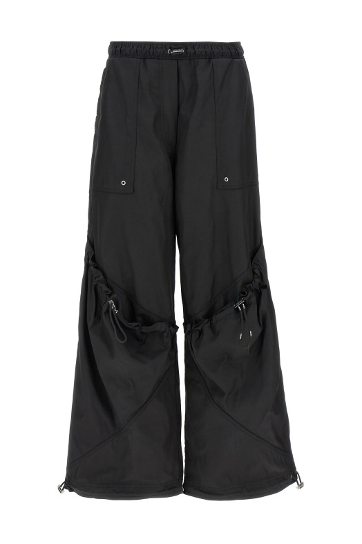 Штани оверсайз чорного кольору THE ATTICO 250WCP00255100 Штани оверсайз чорного кольору THE ATTICO 250WCP00255100