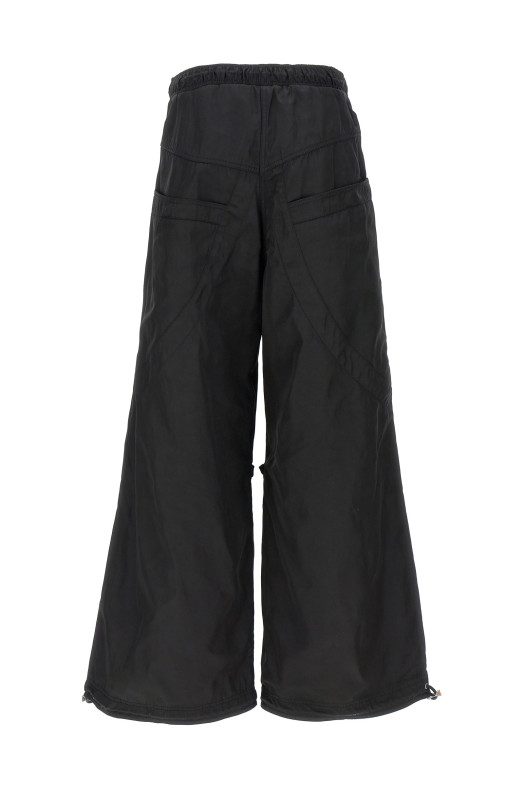 Штани оверсайз чорного кольору THE ATTICO 250WCP00255100 Штани оверсайз чорного кольору THE ATTICO 250WCP00255100