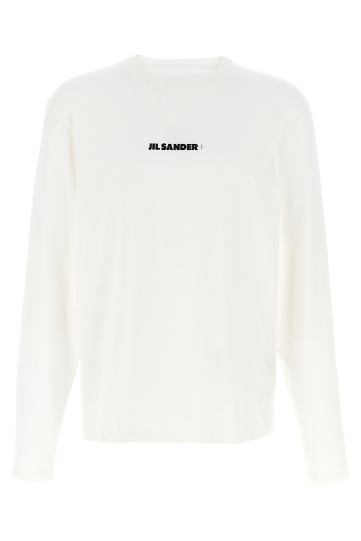 Футболка с логотипом Белая JIL SANDER J47GC0116J20103102 Футболка с логотипом Белая JIL SANDER J47GC0116J20103102