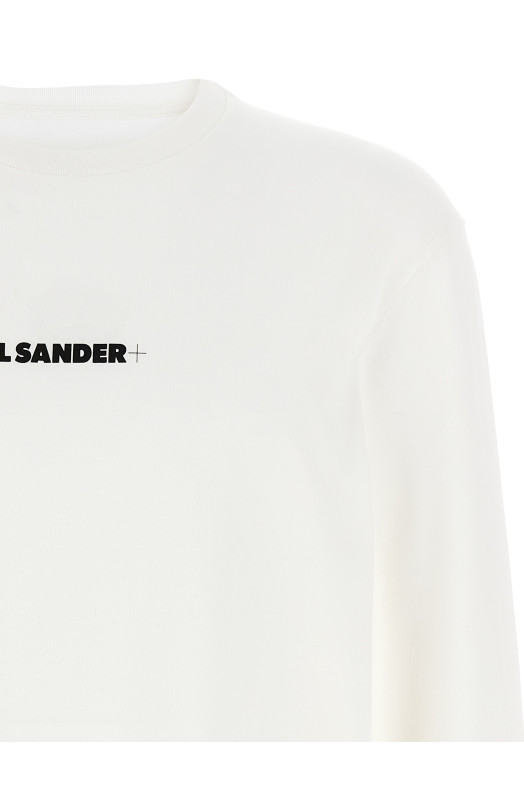 Футболка с логотипом Белая JIL SANDER J47GC0116J20103102 Футболка с логотипом Белая JIL SANDER J47GC0116J20103102