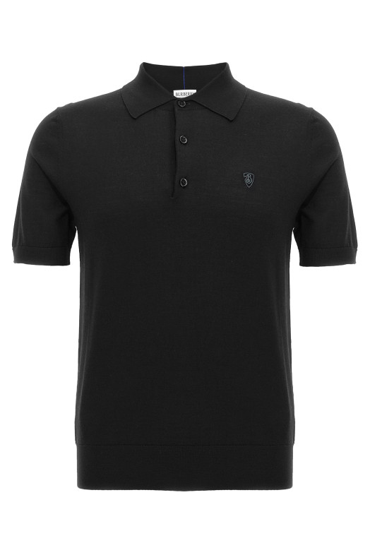 Вовняна сорочка-поло чорна BURBERRY 8104873BLACK Вовняна сорочка-поло чорна BURBERRY 8104873BLACK