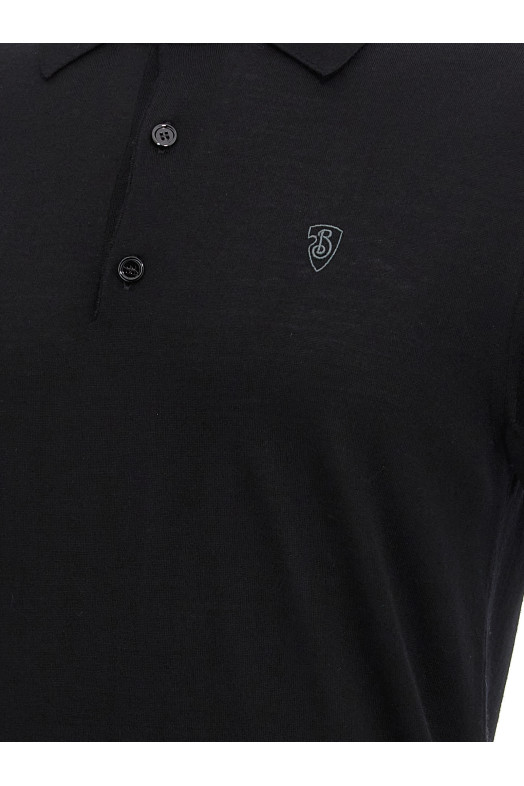 Вовняна сорочка-поло чорна BURBERRY 8104873BLACK Вовняна сорочка-поло чорна BURBERRY 8104873BLACK