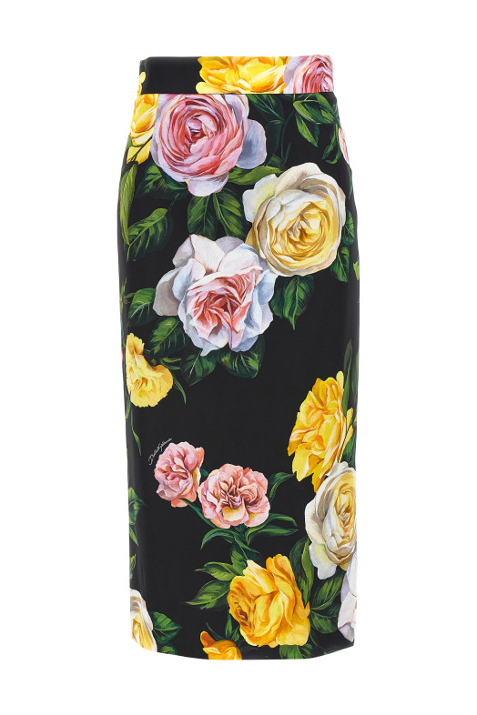 Квіткова спідниця з довгим рукавом Різнобарвна DOLCE & GABBANA F4B6UTFSA7BHN5IY Квіткова спідниця з довгим рукавом Різнобарвна DOLCE & GABBANA F4B6UTFSA7BHN5IY