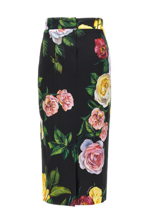 Floral longuette skirt Multicolor Floral longuette skirt Multicolor