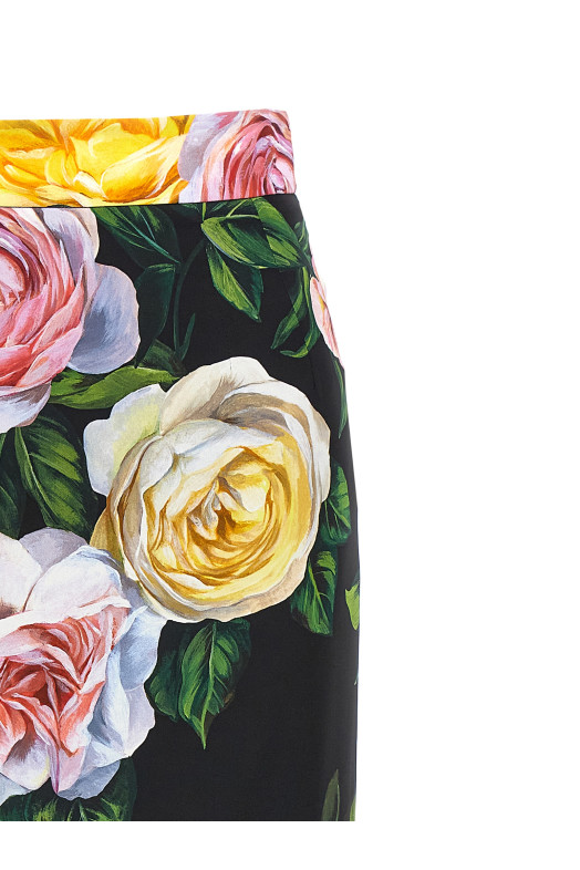 Квіткова спідниця з довгим рукавом Різнобарвна DOLCE & GABBANA F4B6UTFSA7BHN5IY Квіткова спідниця з довгим рукавом Різнобарвна DOLCE & GABBANA F4B6UTFSA7BHN5IY