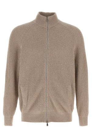 Zip cardigan Beige Zip cardigan Beige