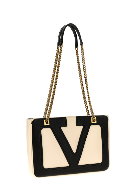 Valentino Garavani 'Viva Superstar' shopping bag Black-grey Valentino Garavani 'Viva Superstar' shopping bag Black-grey