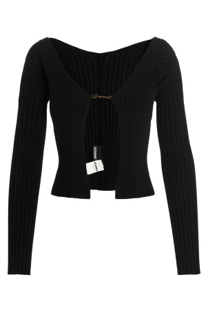 Кардиган Le Maille Pralu LongueJACQUEMUS ' черный 25E223KN5002190990 Кардиган Le Maille Pralu LongueJACQUEMUS ' черный 25E223KN5002190990