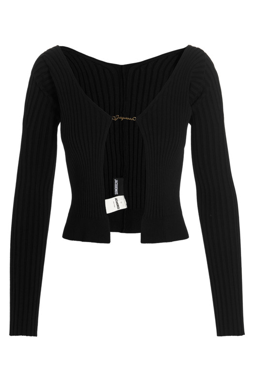 Кардиган JACQUEMUS 'Le Maille Pralu Longue' Чорний 25E223KN5002190990 Кардиган JACQUEMUS 'Le Maille Pralu Longue' Чорний 25E223KN5002190990