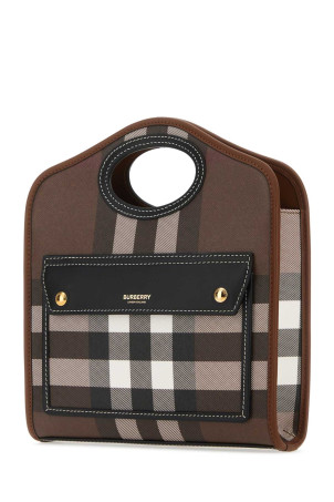 Друкована електронна полотно і шкіряна міні-сумочка Pocket Bag BURBERRY (8071386) Друкована електронна полотно і шкіряна міні-сумочка Pocket Bag BURBERRY (8071386)