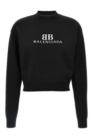 Светр з логотипом Чорно-сірий BALENCIAGA 818418T17251070 Светр з логотипом Чорно-сірий BALENCIAGA 818418T17251070
