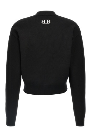 Светр з логотипом Чорно-сірий BALENCIAGA 818418T17251070 Светр з логотипом Чорно-сірий BALENCIAGA 818418T17251070