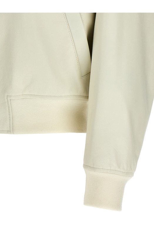 Leather bomber jacket White Leather bomber jacket White
