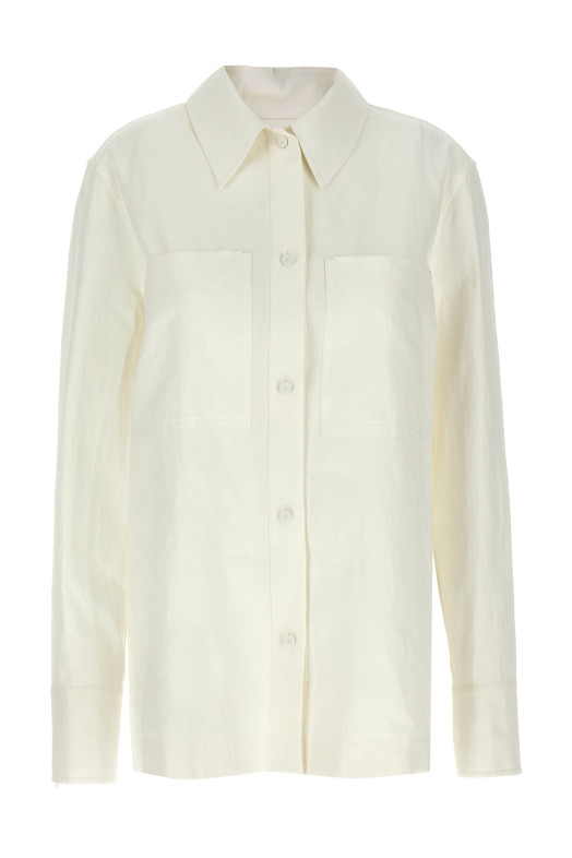 Лляна сорочка Біла JIL SANDER J02DL0226J60001100